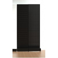 Pharmacy Wall Bays 2400mm high_Black w Skirt Drawer