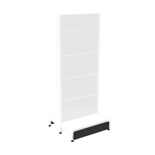 Pharmacy Gondola - Perforated Panel - H1515 - Pearl White