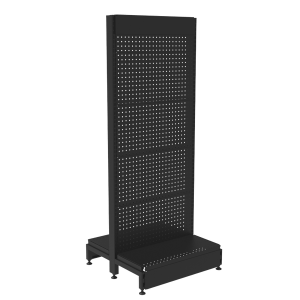 Pharmacy Gondola  Perforated/Pegboard Back Panel  Matte Black