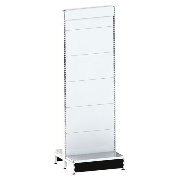 Pharmacy Gondola  Flat Back Panel  H1815  Pearl White