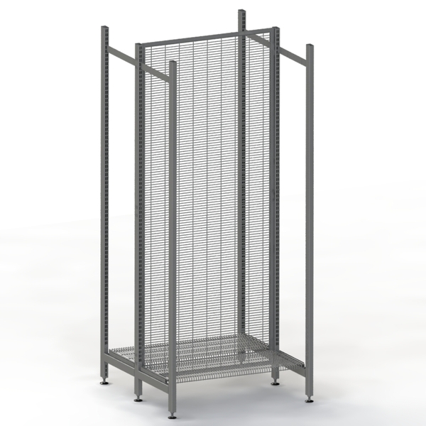 Outrigger Gondola - Double Sided - Wire Mesh - Mesh Shelf - W900 - Charcoal