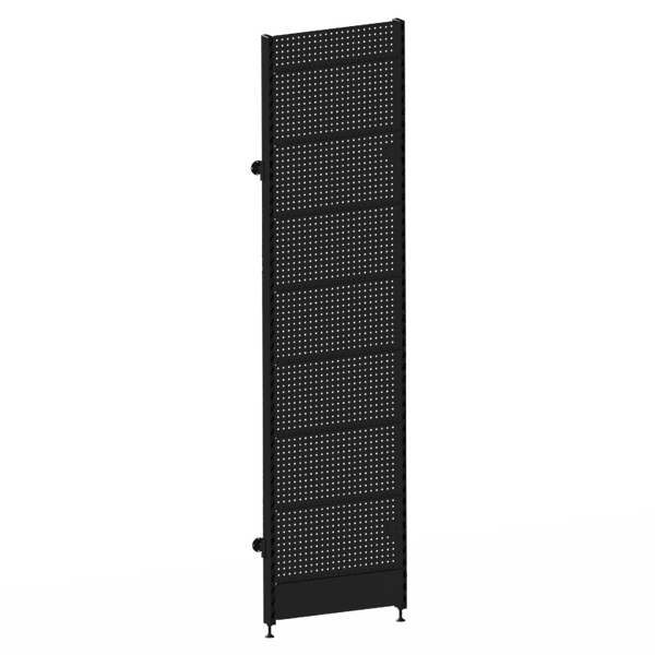 Modular Wall Bay – Single Post – Perforated – Matte Black