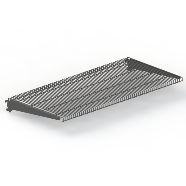 Supermarket Shelf Kit - for Outrigger Wall Bay - Wire Mesh Shelf/Brackets - Charcoal