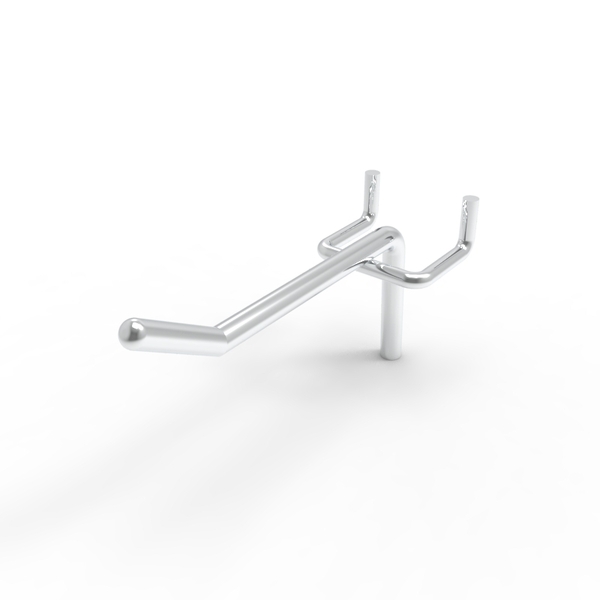 Hooks - Single Prong - Wire Mesh Panel - Chrome