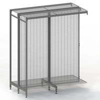 Supermarket Outrigger Gondola  Add Bay  Wire Mesh  Mesh Shelf   W1800 x H2130 x D450  Charcoal