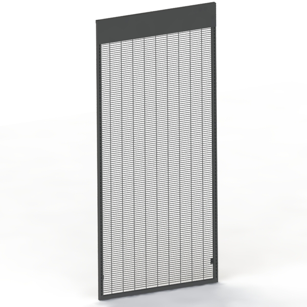 Supermarket Gondola End Wire Mesh Panel - Top Cap - W950 x H2130 - Charcoal