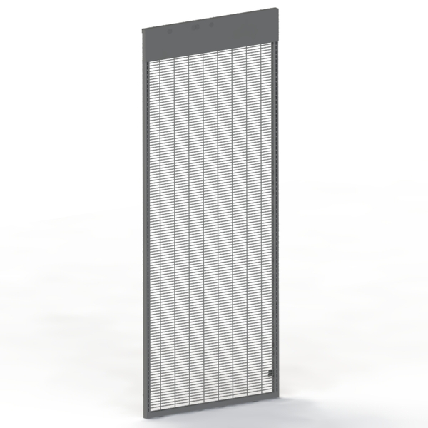 Supermarket Gondola End Wire Mesh Panel - Top Cap - W850 x H2130 - Charcoal