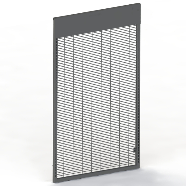 Supermarket Gondola End Wire Mesh Panel - Top Cap - W850 x H1470 - Charcoal