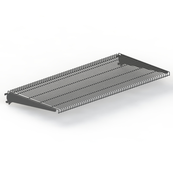 Supermarket Shelf Kit - Gondola End- Wire Mesh Shelf - Brackets - W950 x D450 - Charcoal