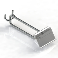 Hook - Double Prong - 100 MM - for Perforated Panel  - Chrome (hook only)