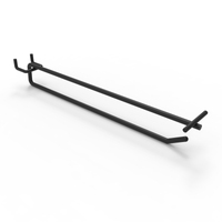 Hook - Double Prong - 225 MM - for Wire Mesh Panel - Matte Black (hook only)