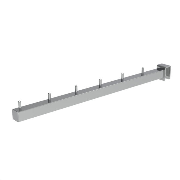 Hanging Arm - Straight - Front Hang - D400 - Hang Rail - Chrome