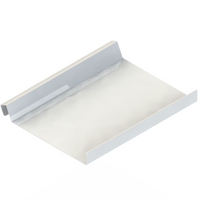 Shoe Shelf - Angled - Steel - W300xD150 - Pearl White