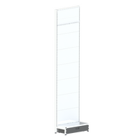 Pharmacy Wall Bay  Start Bay  Solid Back Panel (Flat Back)  Skirt Drawer  W600 x H2400 x D270  Pearl White