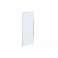 Pharmacy Gondola Flat End  Perforated (Pegboard) Back Panel  W630 x H1515  Pearl White