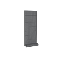 Pharmacy Wall Bay  Add Bay  Perforated (Pegboard) Back Panel   Skirt Drawer  W900 x H2400 x D270  Matte Black