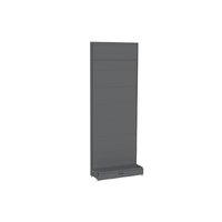 Pharmacy Wall Bay  Add Bay  Solid Back Panel (Flat Back) - Skirt Drawer  W900 x H2400 x D270  Matte Black