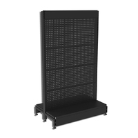 Pharmacy Gondola  Add Bay  Perforated (Pegboard) Back Panel  W900 x H1515 x D270  Matte Black