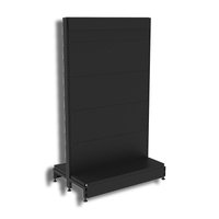 Pharmacy Gondola  Start Bay  Solid Back Panel (Flat Back)  W900 x H1515 x D270  Matte Black