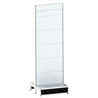 Pharmacy Gondola  Start Bay  Solid Back Panel (Flat Back)  W600 x H1815 x D270  Pearl White