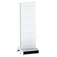 Pharmacy Gondola  Add Bay  Solid Back Panel (Flat Back)  W600 x H1815 x D270  Pearl White