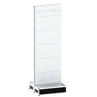 Pharmacy Gondola w/. Skirt Drawer  Add Bay  Flat Back Panel  W600 x H1815 x D270  Pearl White