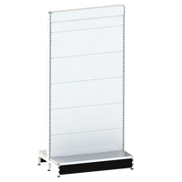 Pharmacy Gondola  Start Bay  Solid Back Panel (Flat Back)  W900 x H1815 x D270  Pearl White