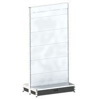 Pharmacy Gondola w/. Skirt Drawer  Start Bay  Flat Back Panel  W900 x H1815 x D270  Pearl White
