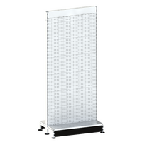 Pharmacy Gondola - Start Bay - Perforated Panel - H2115 - Pearl White