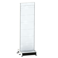 Pharmacy Gondola  Start Bay  Solid Back Panel (Flat Back) - Post Spacer Bracket  W600 x H2115 x D270  Pearl White
