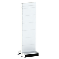 Pharmacy Gondola  Add Bay  Solid Back Panel (Flat Back) - Post Spacer Bracket  W600 x H2115 x D270  Pearl White