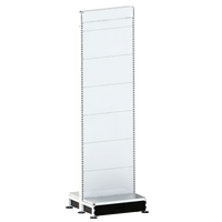 Pharmacy Gondola  Start Bay  Solid Back Panel (Flat Back) - Skirt Drawer   Post Spacer Bracket  W600 x H2115 x D270  Pearl White