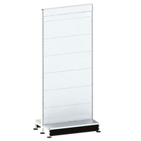 Pharmacy Gondola  Start Bay  Solid Back Panel (Flat Back) - Post Spacer Bracket  W900 x H2115 x D270  Pearl White