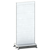 Pharmacy Gondola  Start Bay  Solid Back Panel (Flat Back) - Skirt Drawer   Post Spacer Bracket  W900 x H2115 x D270  Pearl White