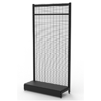  Wall Bay  Start Bay  Wire Mesh Panel  W1200 x H2400 x D450  Matte Black