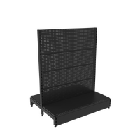  Gondola  Add Bay  Perforated (Pegboard) Back Panel  W1200 x H1515 x D450  Matte Black