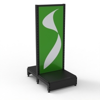 Gondola  Add Bay  Graphic Panel  W600 x H1515 x D450  Matte Black