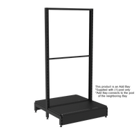 Add Bay - Double Sided Gondola - Clip In Graphic Panel - W900xH1815xD450 - Matte Black