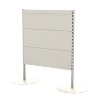 Queue Gondola  Start Bay  Solid Back Panel (Flat Back)  W900 x H1200  Pearl White