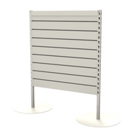 Add Bay - Queue Gondola - W900xH1200 - Slat Wall - Pearl White