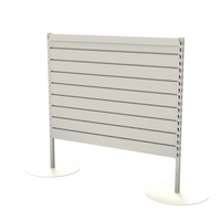 Add Bay - Queue Gondola - W1200xH1200 - Slat Wall - Pearl White