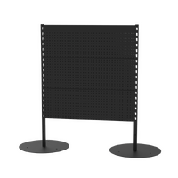Queue Gondola  Add Bay  Perforated (Pegboard) Back Panel  W900 x H1200  Matte Black