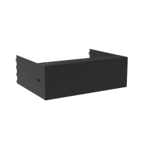 Pelmet Box w Light Recess - W595xH200xD460 - Clips into Posts - Matte Black