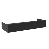 Pelmet Box w Light Recess- W1195xH200xD460 - Clips into Posts - Matte Black