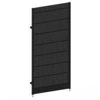 Modular Wall Bay  Start Bay  Perforated (Pegboard) Back Panel  W1200 x H2400  Matte Black