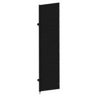Modular Wall Bay  Add Bay  Solid Back Panel (Flat Back)  W600 x H2400  Matte Black