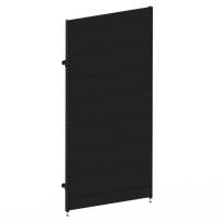Modular Wall Bay  Start Bay  Solid Back Panel (Flat Back)  W1200 x H2400  Matte Black