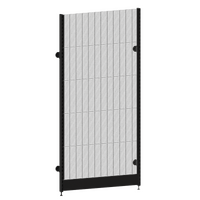 Modular Wall Bay  Start Bay  Wire Mesh Panel  W1200 x H2400  Matte Black
