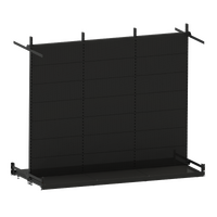 Mid Panel Set - W2760xD1220 - for D1220 Rack - D450 Leg - DOUBLE SIDED - Matte Black
