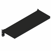 Gondola End - Shelf Set - for D1220 Rack (1 x Frame and 1 x Singular Shelf) - for Frame Ends - Matte Black